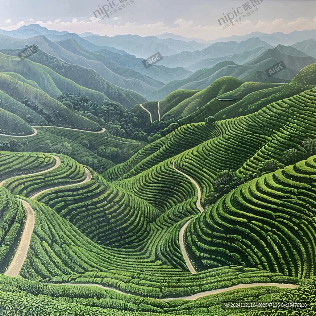 超廣角茶田圖