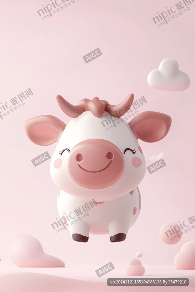 立體卡通牛