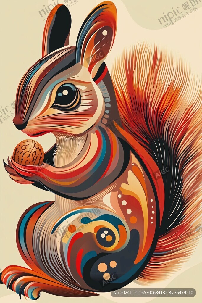 松鼠插畫(huà)設(shè)計(jì)