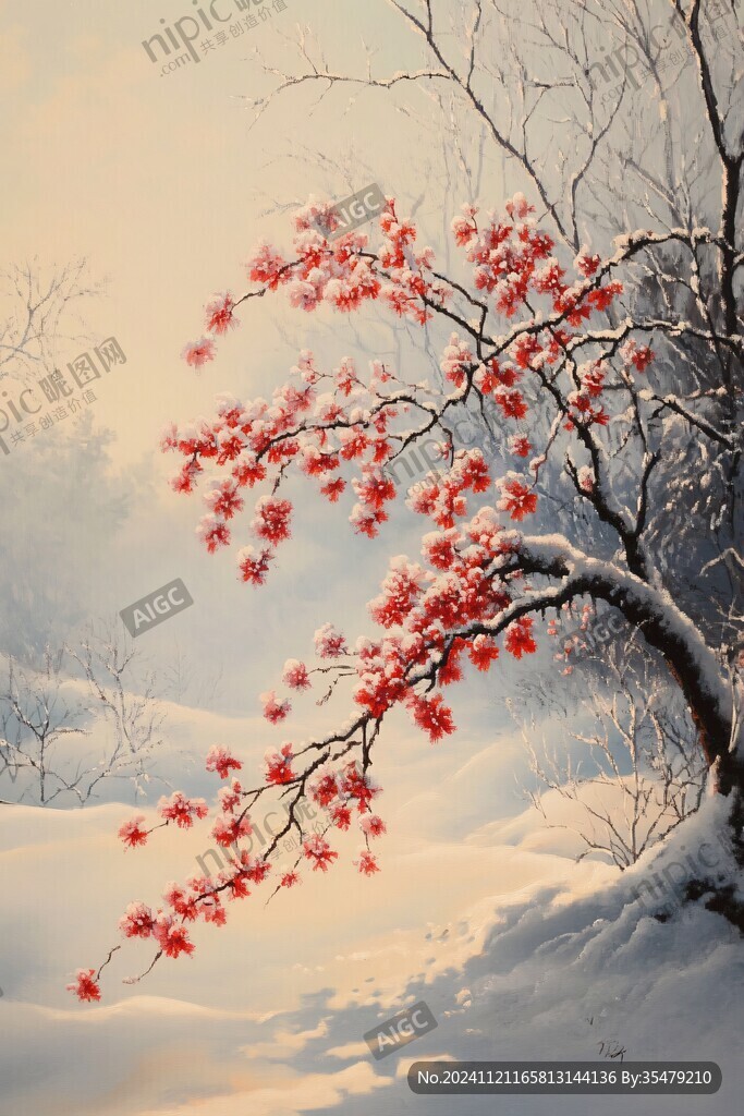 雪景立體畫