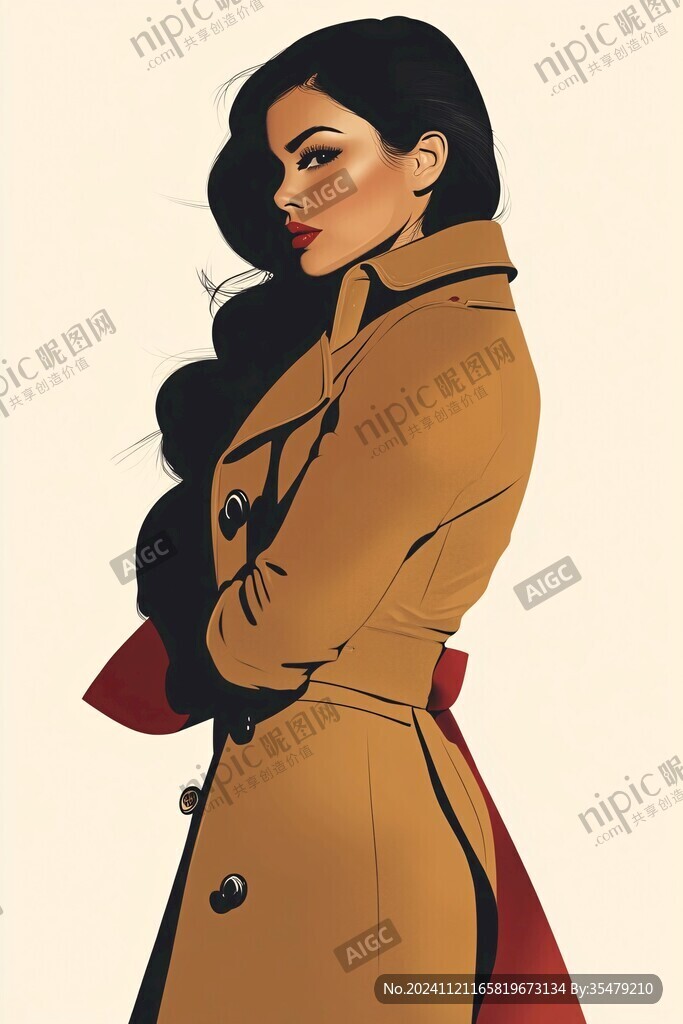 高級感女插畫