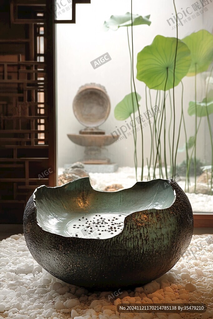 中式室內(nèi)裝飾盆
