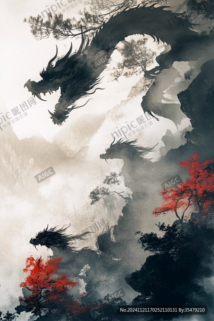 古風龍插畫