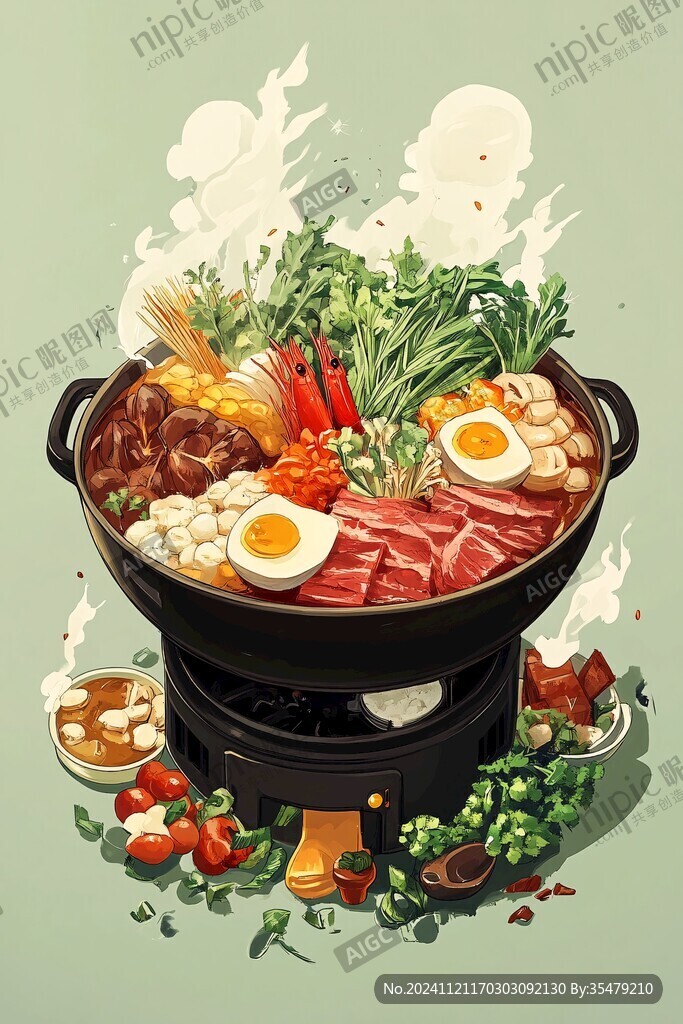 插畫火鍋