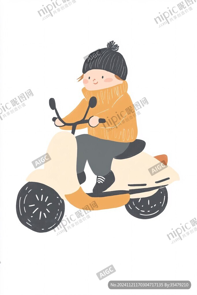 插畫電動車