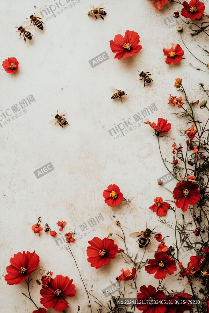 蜜蜂墻畫