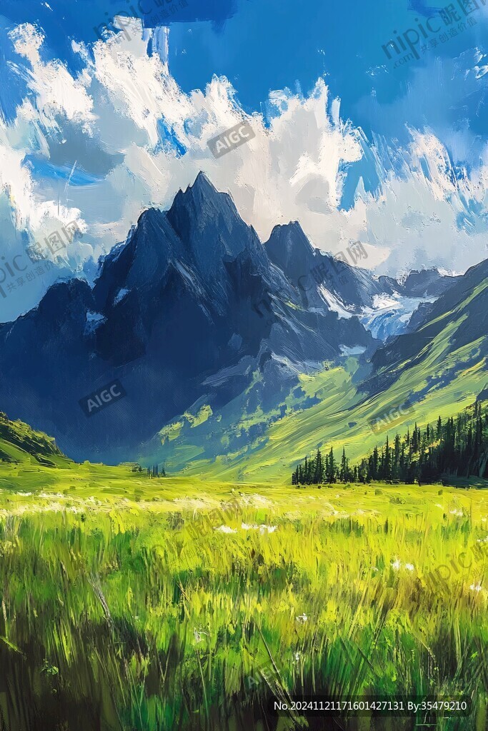 草地原畫