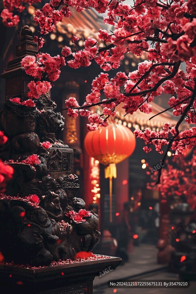 古代迎春納財場景