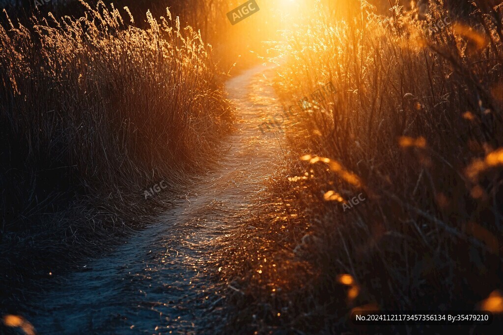 唯美夕陽小路