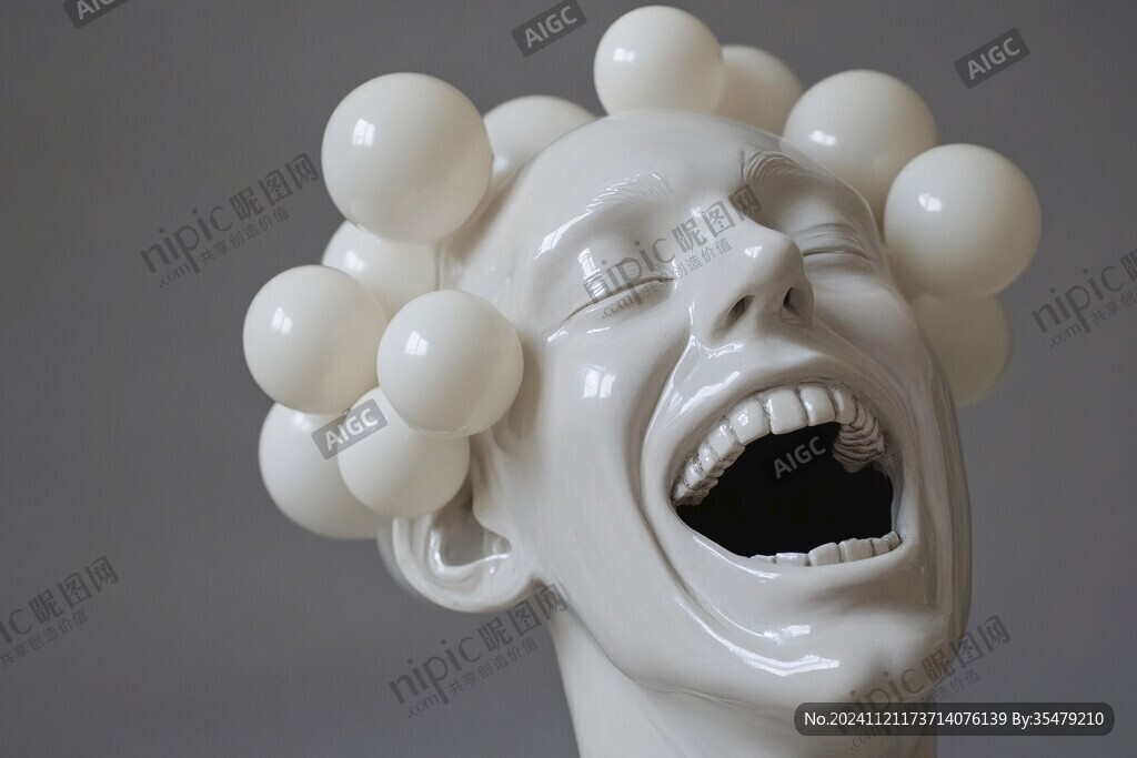 頭型陶瓷雕塑