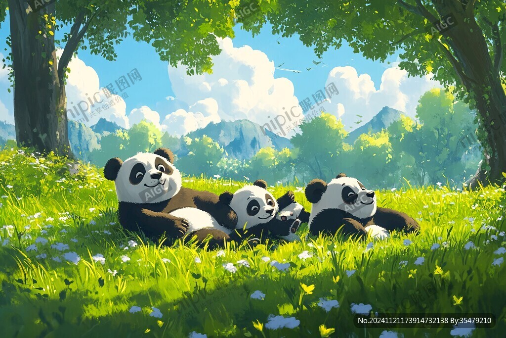 熊貓生活場景