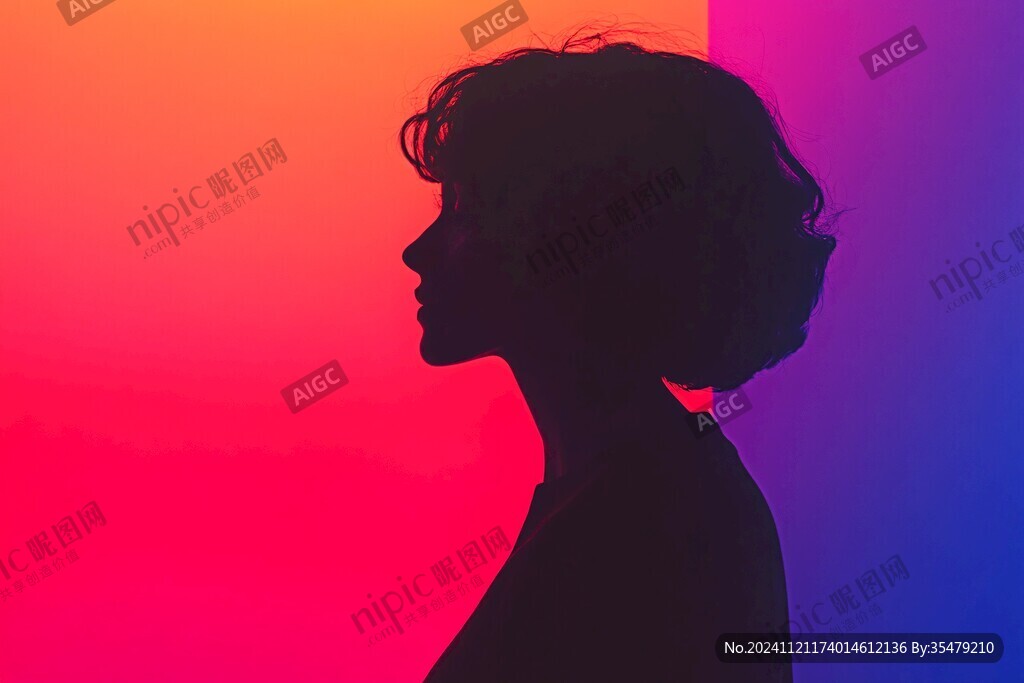 女人側(cè)影背景