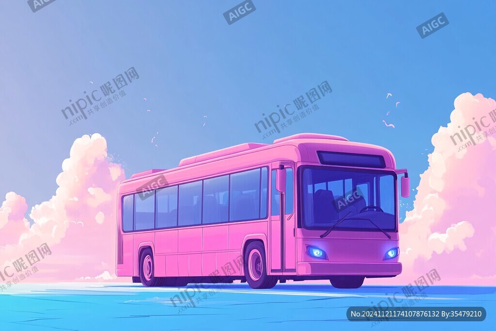 大巴車(chē)插畫(huà)