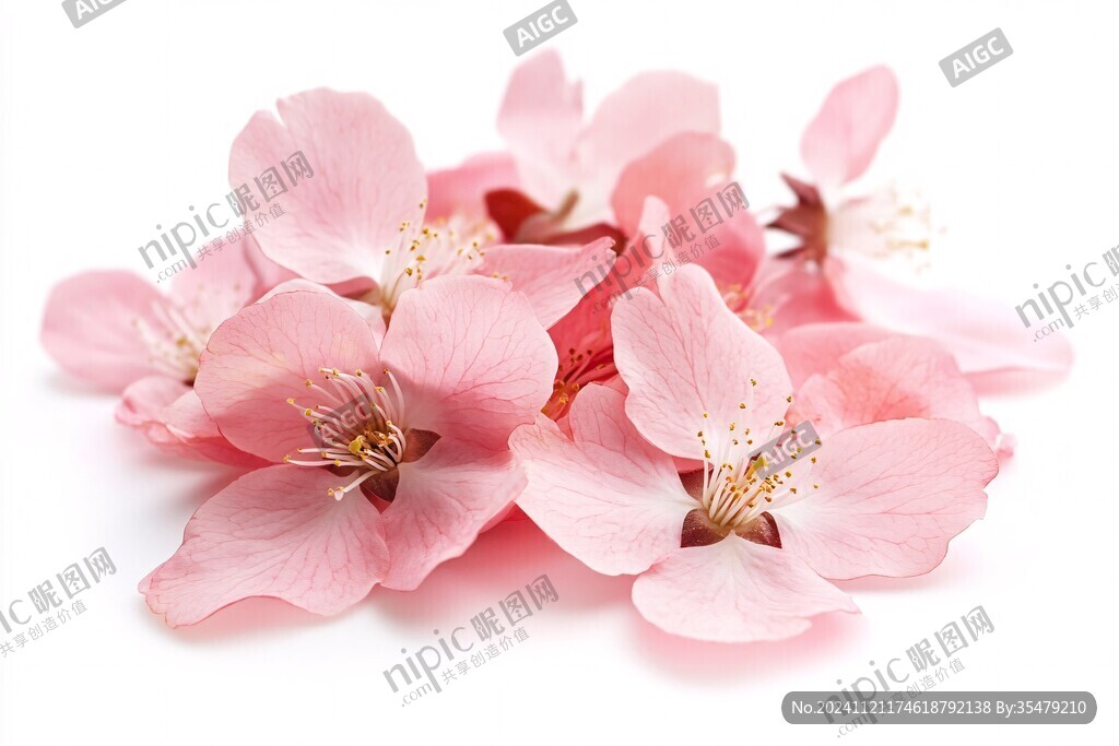 桃花高清白底