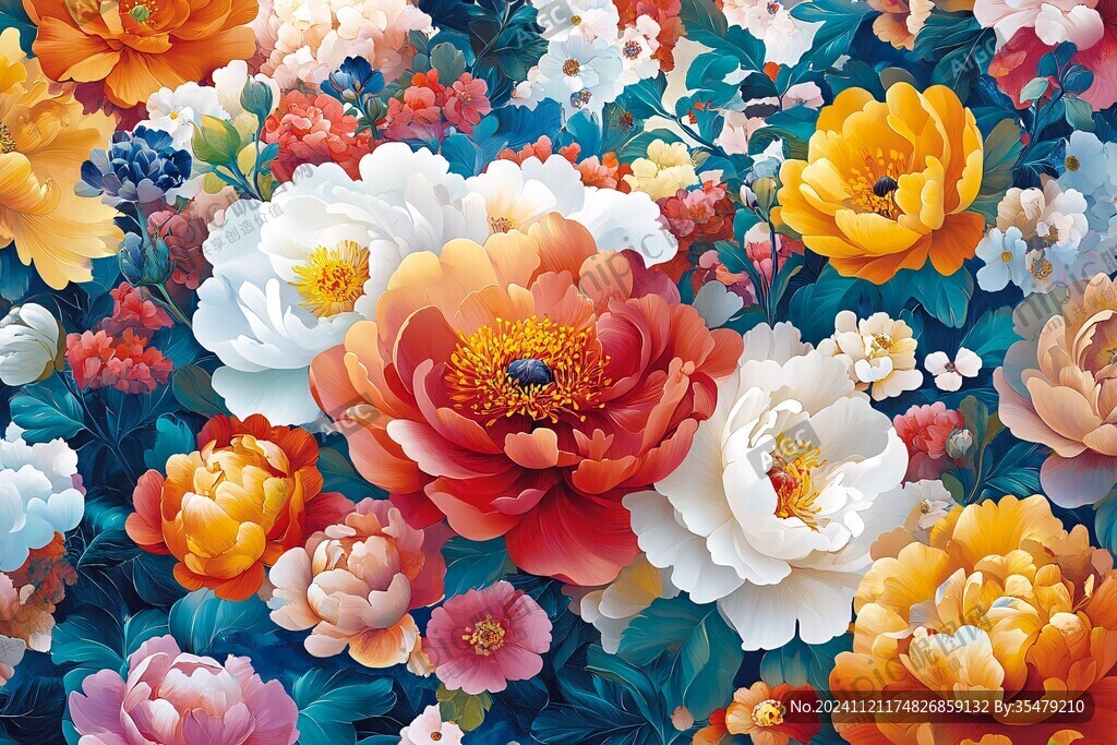 3d立體花卉牡丹