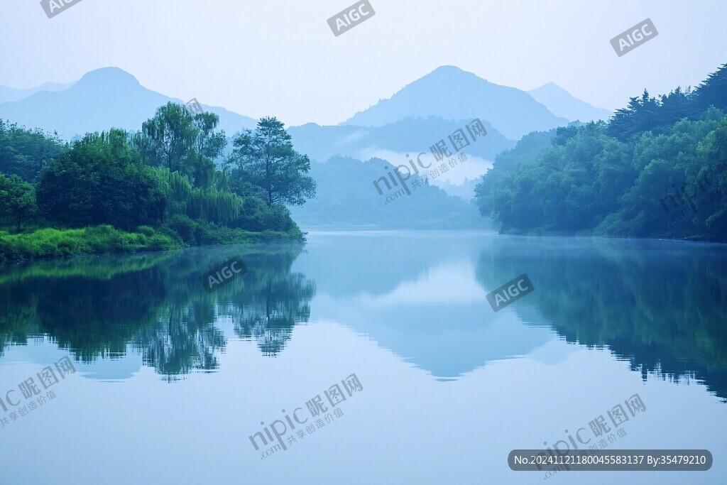 湘湖晨霧