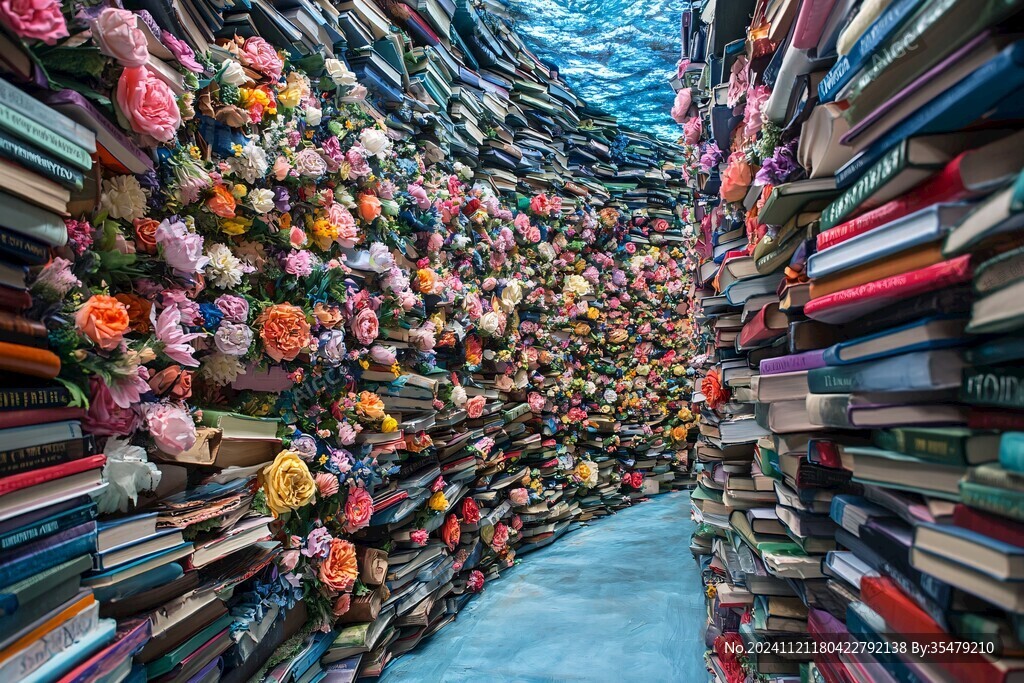 滿墻書架