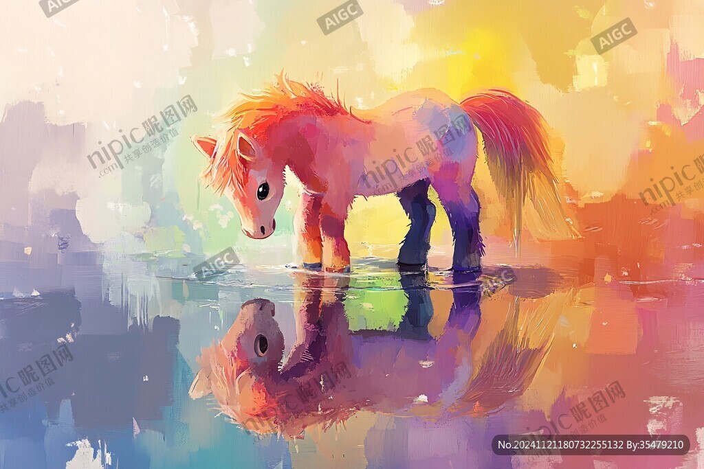 雨中的小馬