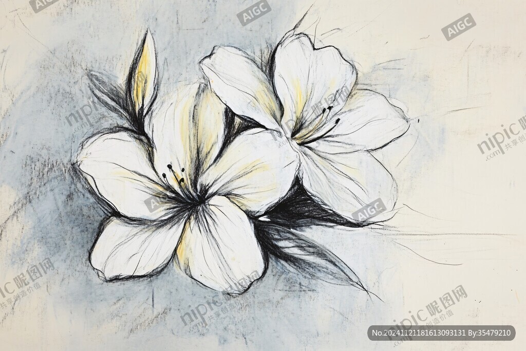 百合花繪畫(huà)