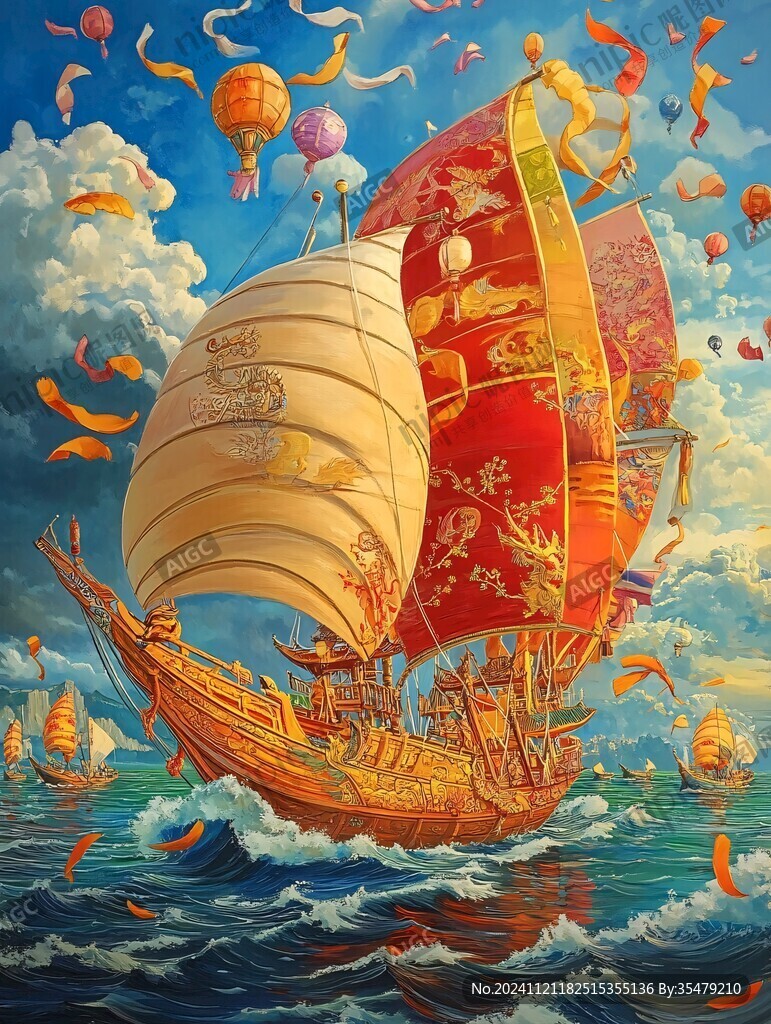 金船海浪財寶船