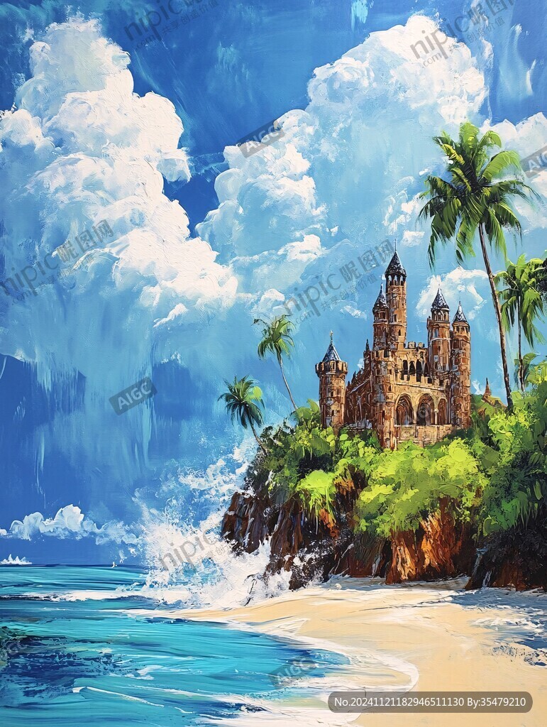 海邊城堡美景