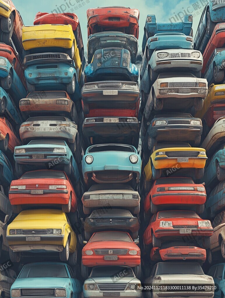 五顏六色的車