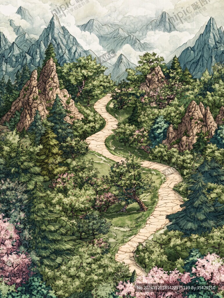 現(xiàn)實(shí)山景畫