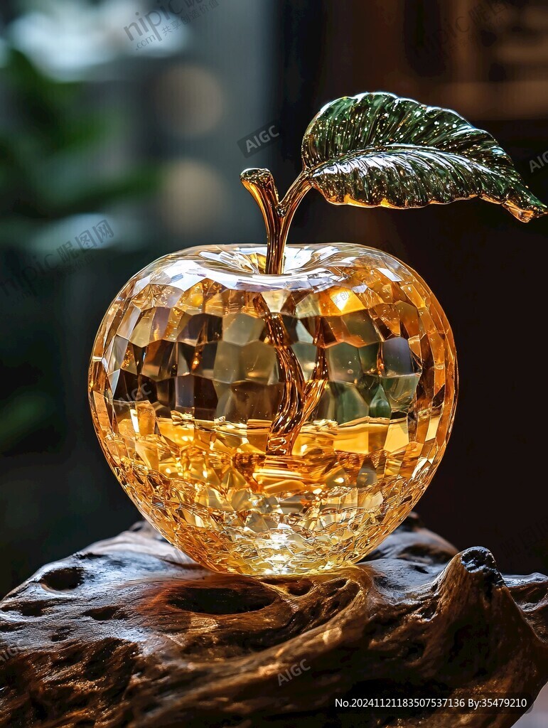 金色蘋果擺件