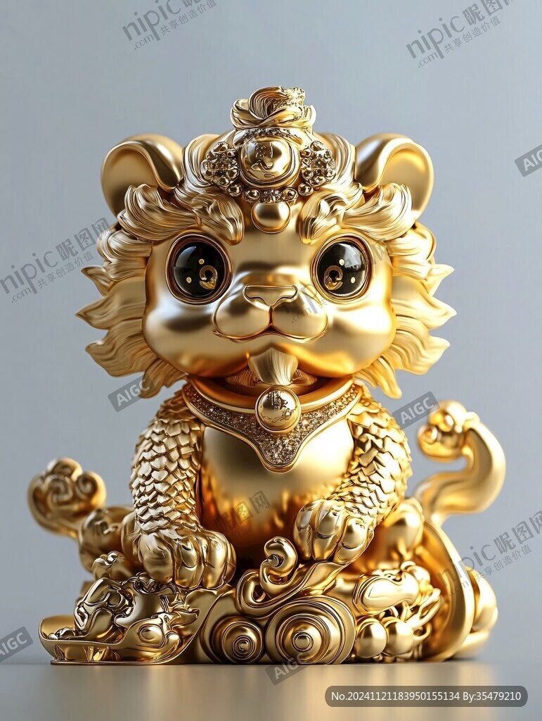 金色貔貅雕塑