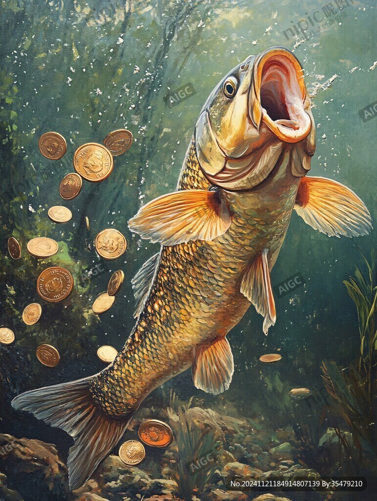 3d立體畫鯉魚