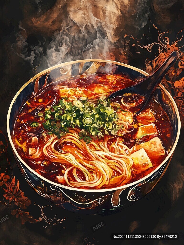 寫(xiě)實(shí)螺螄粉手繪
