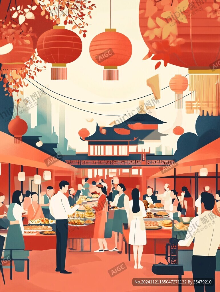 宴席插畫