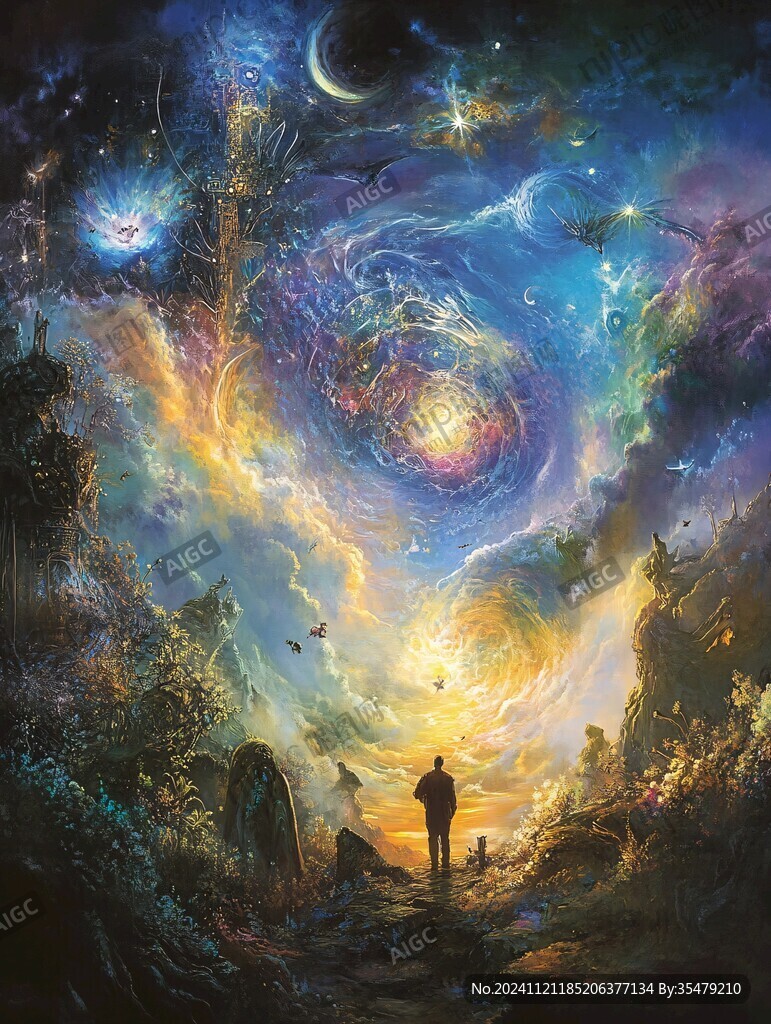 星河夢(mèng)境裝飾畫