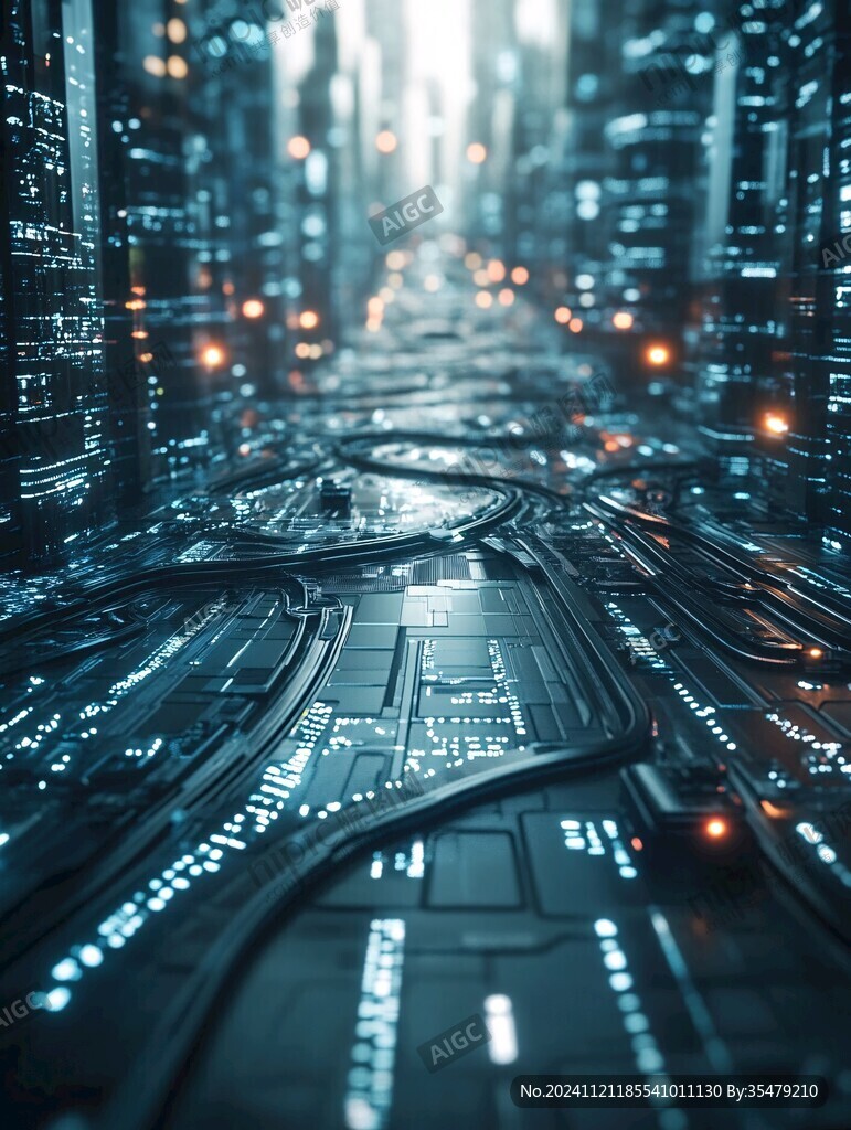 抽象科技道路