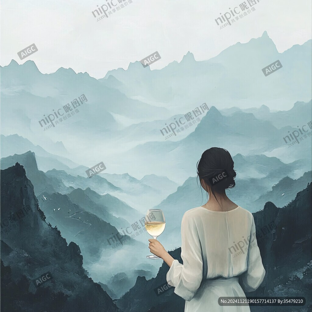 紅酒插畫設(shè)計