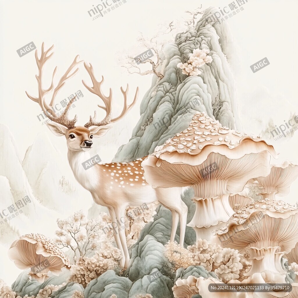 新中式麋鹿鹿