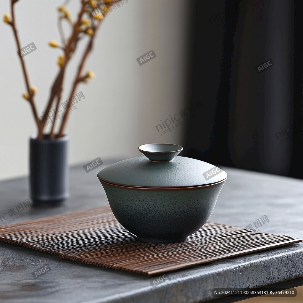 茶葉末座蓋碗