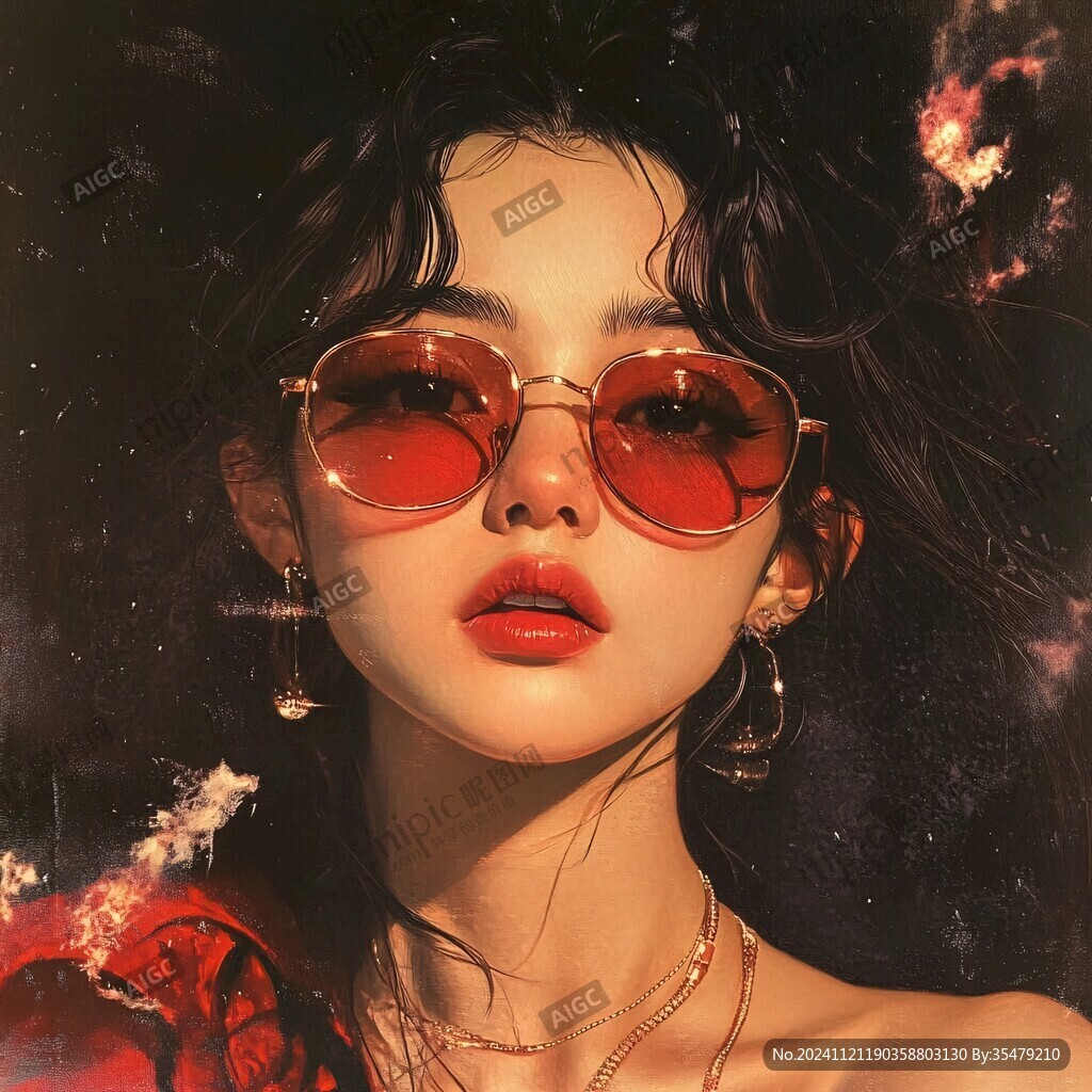 ins復(fù)古紅黑金