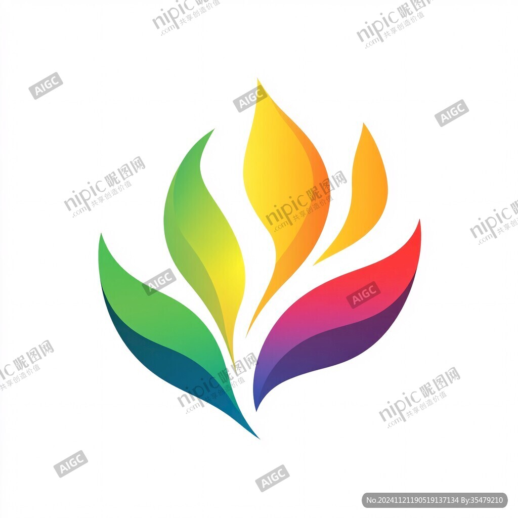多彩花朵logo