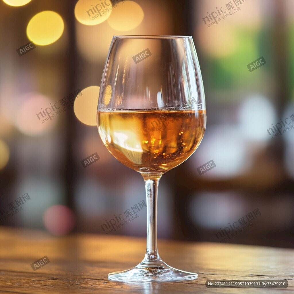 暖色紅酒杯