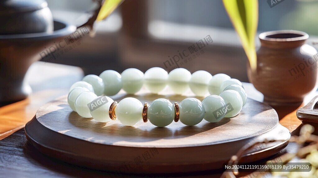高清翡翠手鏈場景圖