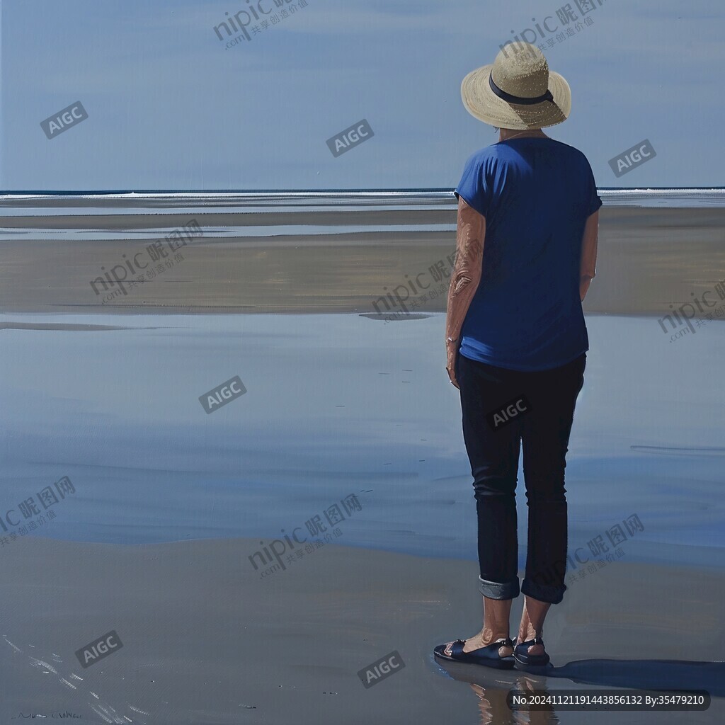 海邊背影