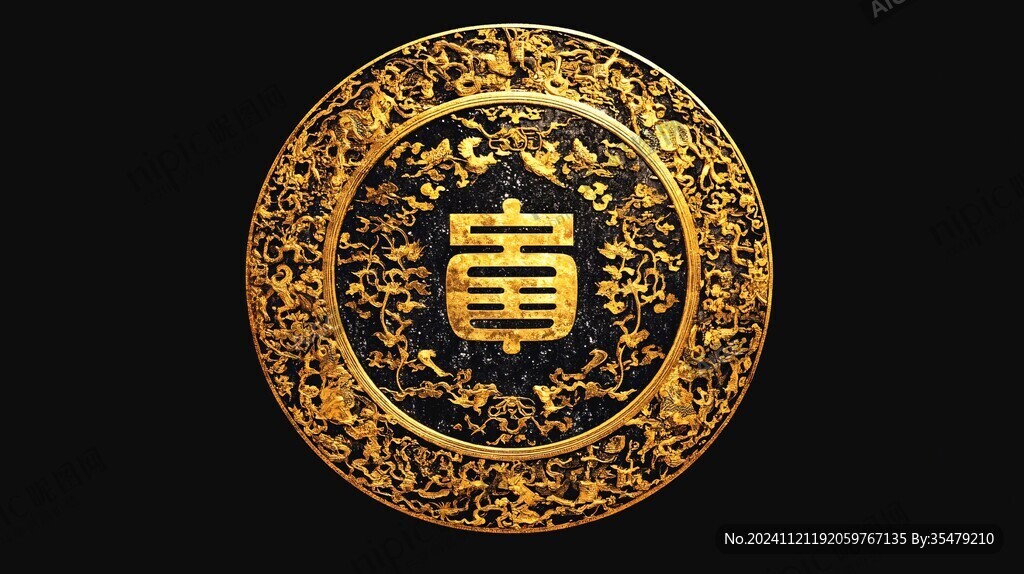 壽字金盤