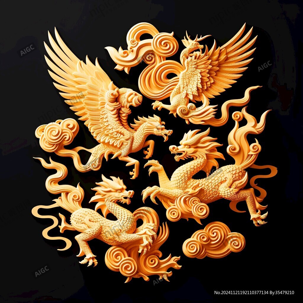 實(shí)體浮雕鳳凰