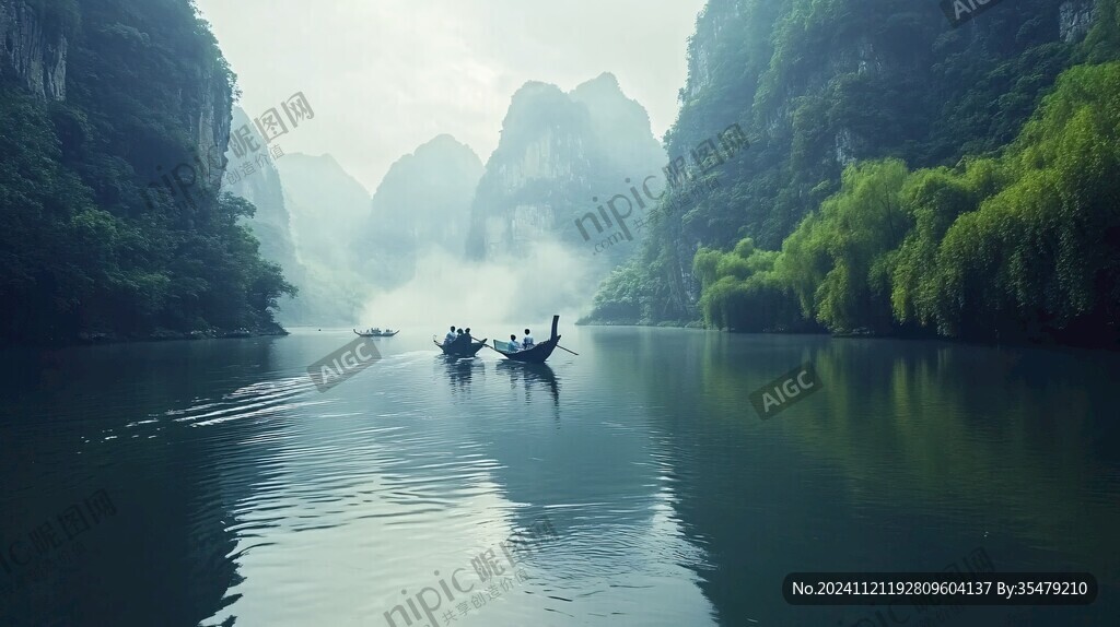 清江泛舟