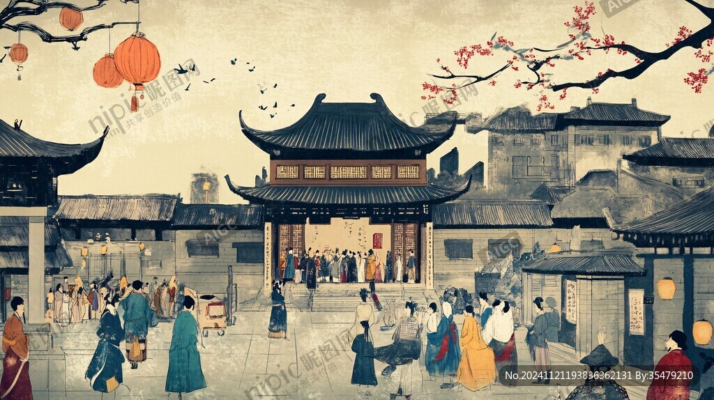 北宋古城插畫