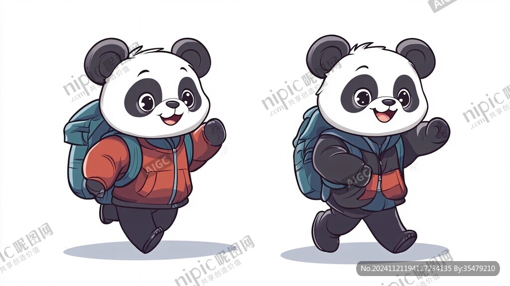 背書包的熊貓