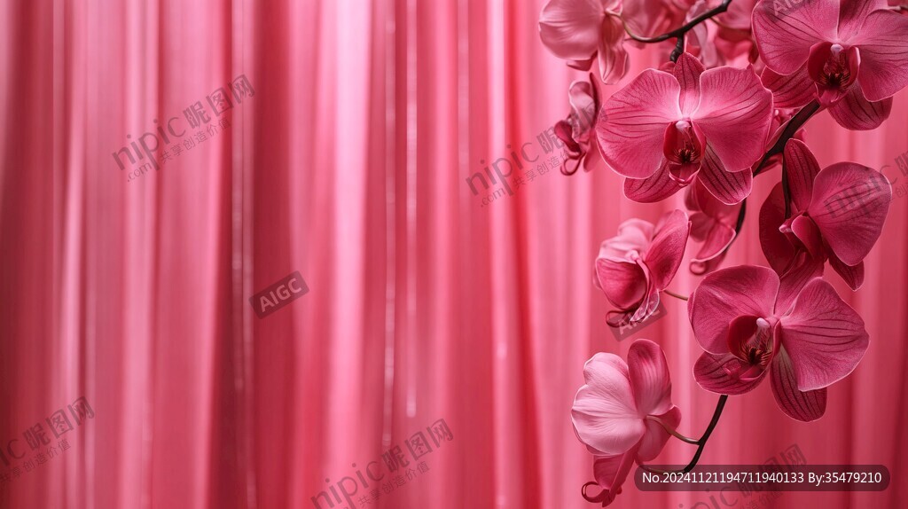 蘭花窗簾
