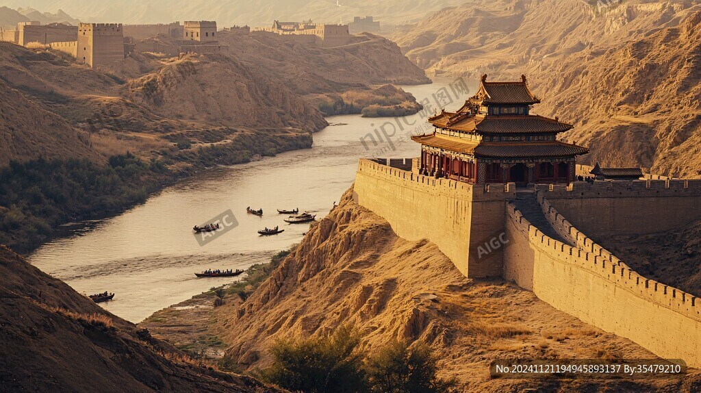 古建筑與黃河