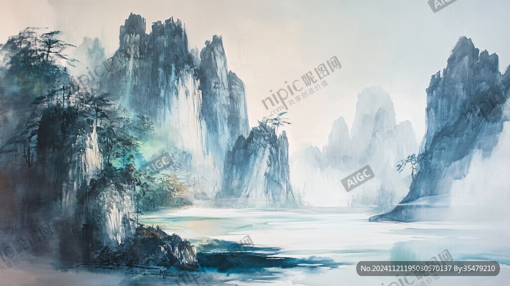 彩墨山水